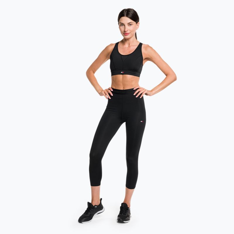 Tommy Hilfiger Essentials High Int állítható pántos fitness melltartó fekete 2