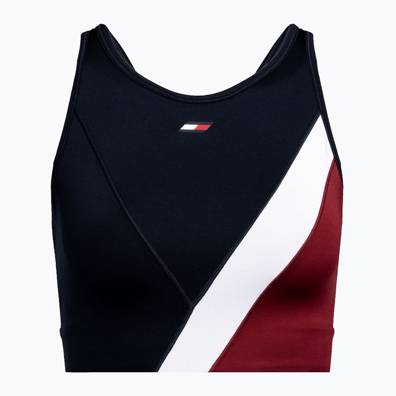 Tommy Hilfiger Mid Intensity Rwb Colour-Block kék fitness melltartó 5