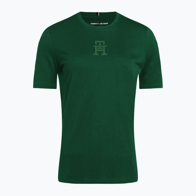 Tommy Hilfiger női tréning póló Regular Th Monogram zöld 5