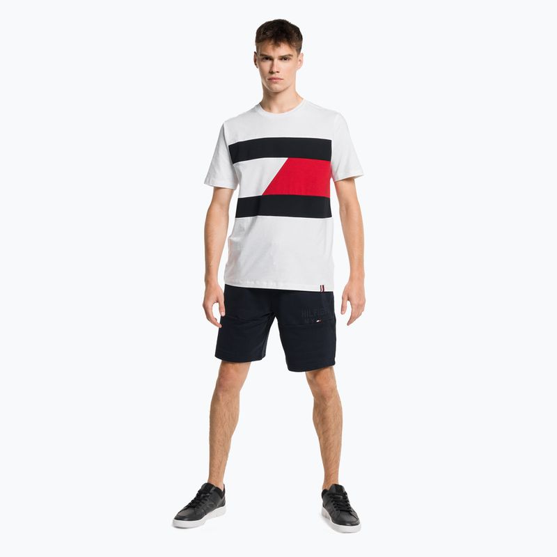 Férfi Tommy Hilfiger Colorblocked Mix Media S/S tréning póló fehér 2