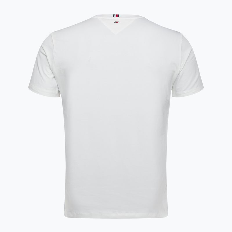 Férfi Tommy Hilfiger Colorblocked Mix Media S/S tréning póló fehér 6