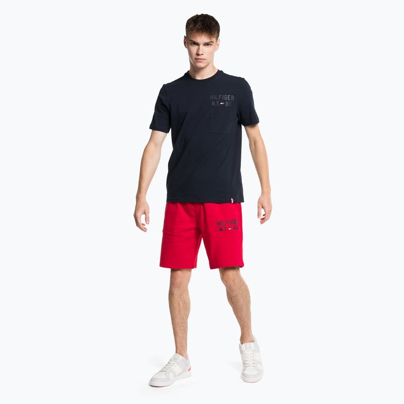 Férfi Tommy Hilfiger Graphic Sweatshort piros 2