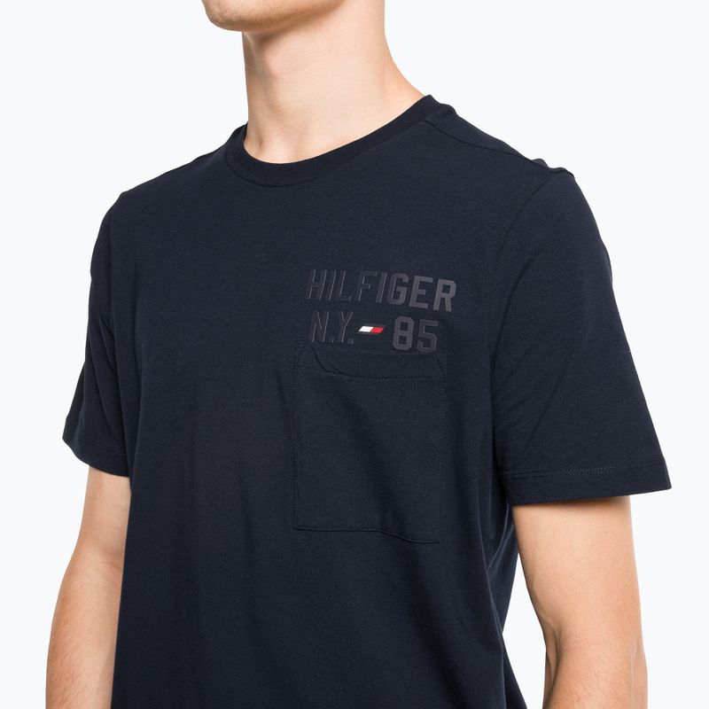 Férfi Tommy Hilfiger grafikus póló kék 4