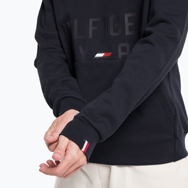 Tommy Hilfiger Graphic Crew kék férfi edzőpulóver 4