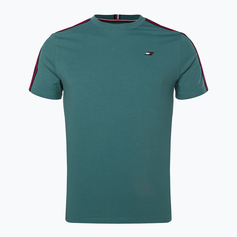 Tommy Hilfiger férfi edzőpóló Textured Tape zöld 5