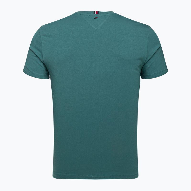 Tommy Hilfiger férfi edzőpóló Textured Tape zöld 6