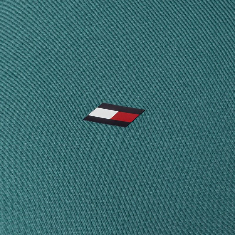 Tommy Hilfiger férfi edzőpóló Textured Tape zöld 7