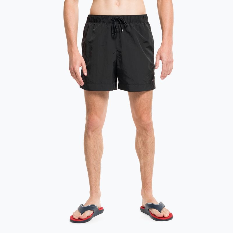 Férfi Tommy Hilfiger Medium húzózsinóros úszónadrág fekete 5
