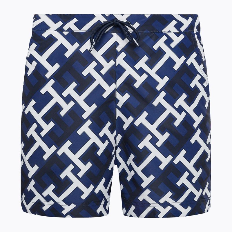 Férfi Tommy Hilfiger Sf Medium Drawstring Print úszónadrág kék