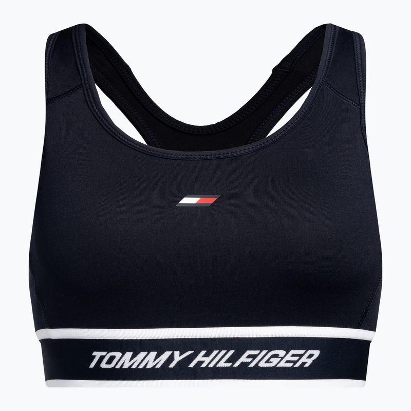 Tommy Hilfiger Mid Int Tape Racer Back kék fitness melltartó 5