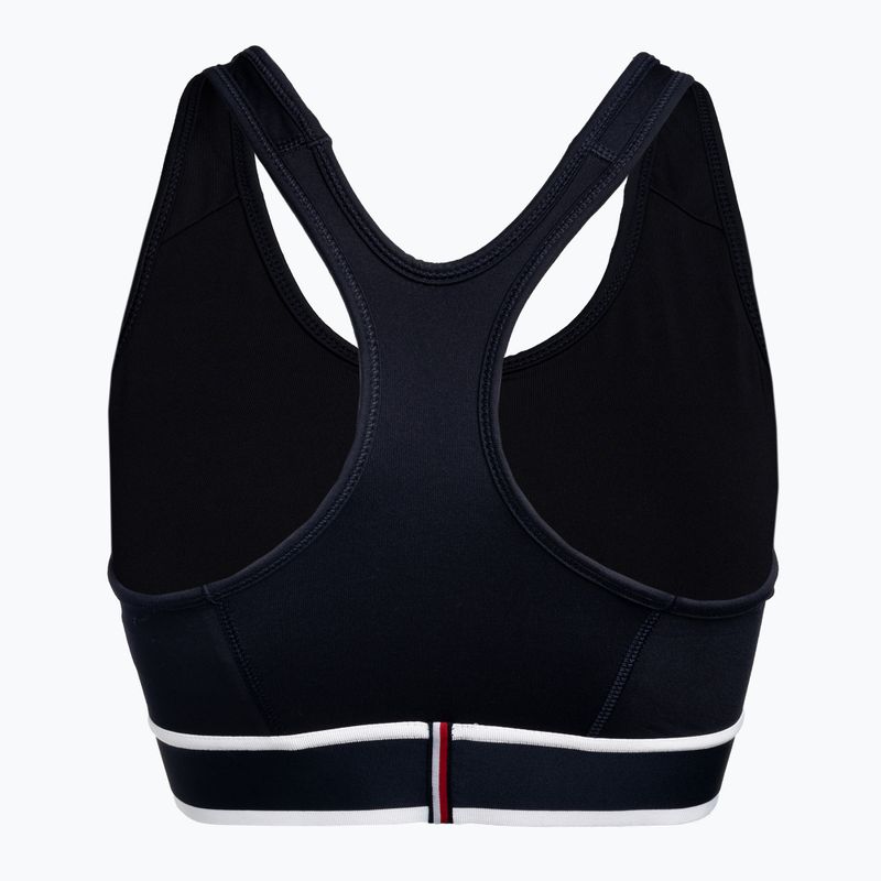 Tommy Hilfiger Mid Int Tape Racer Back kék fitness melltartó 6