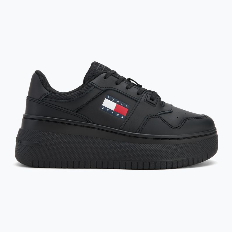 Női cipők Tommy Jeans Retro Basket Flatform Ess triple black 2