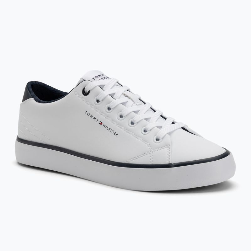 Tommy Hilfiger férfi edzőcipő Th Hi Vulc Core Low Leather Ess YBS fehér