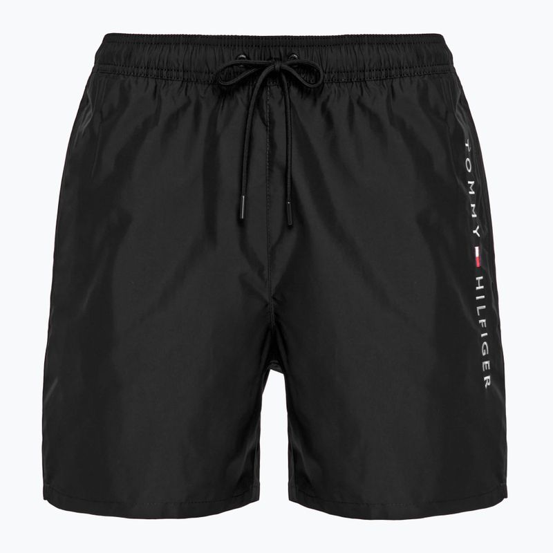 Férfi Tommy Hilfiger Medium húzózsinóros úszónadrág fekete