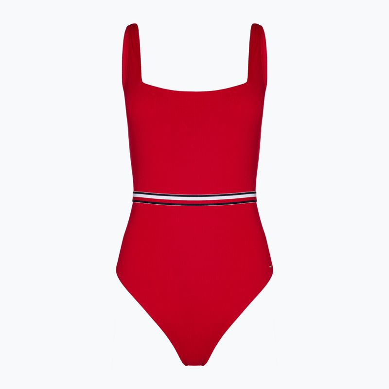 Női egyrészes fürdőruha Tommy Hilfiger Square Neck One Piece primary red