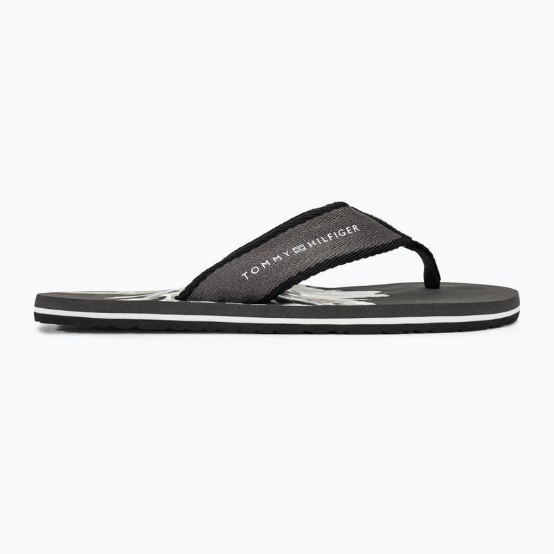 Férfi flop-flop papucs Tommy Hilfiger Palm Print Beach Sandal dark ash 2