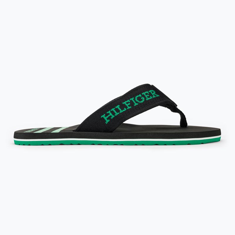 Férfi Tommy Hilfiger Sporty Beach Sandal fekete szandál flip flopok 2