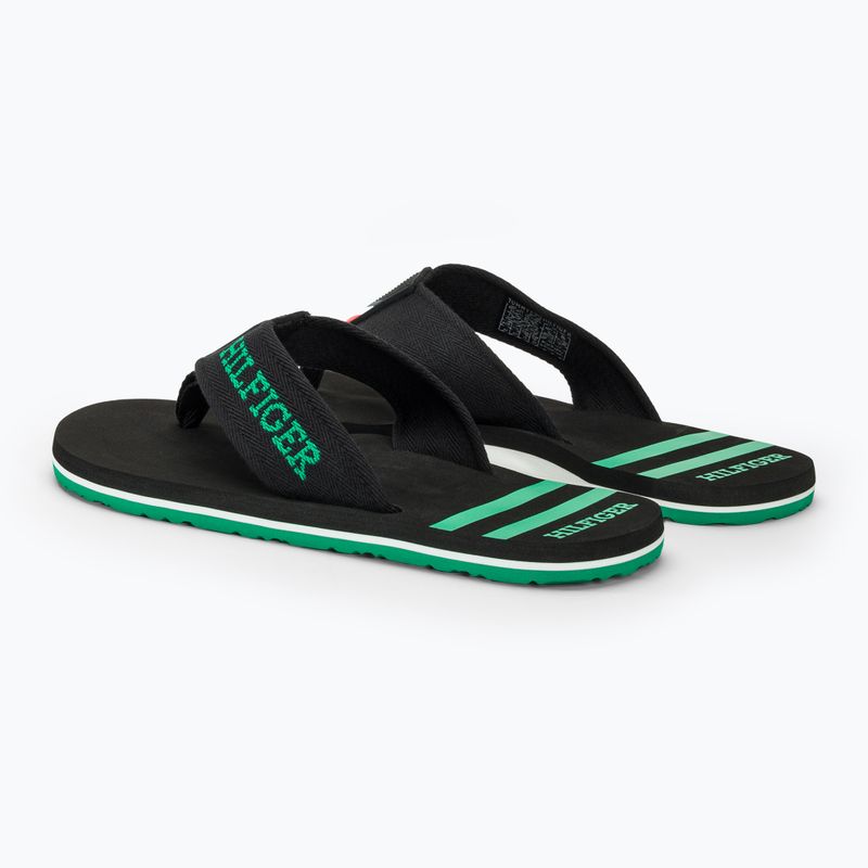 Férfi Tommy Hilfiger Sporty Beach Sandal fekete szandál flip flopok 3