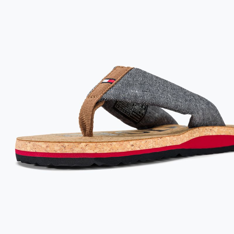 Férfi Tommy Hilfiger Cork Beach Sandal sivatagi égbolt flip flopok 8