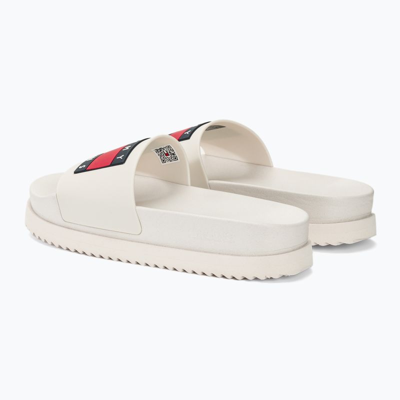 Női papucs Tommy Jeans Elevated Flatform Slide ecru 3