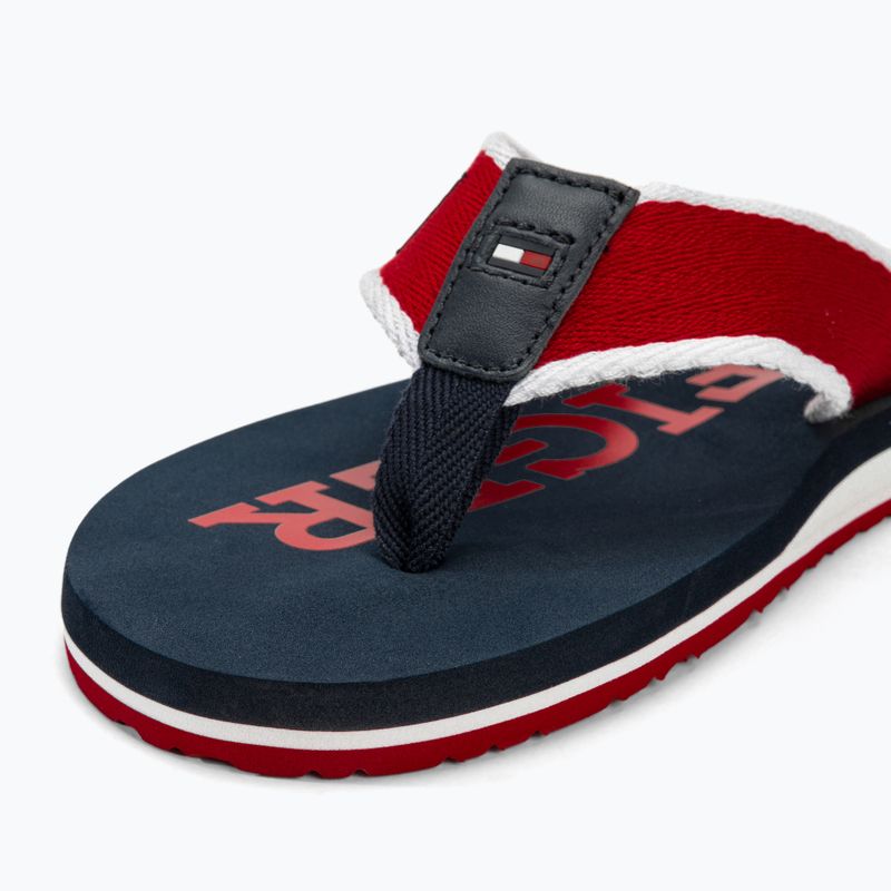 Férfi flop-flop papucs Tommy Hilfiger Patch Beach Sandal primary red 7