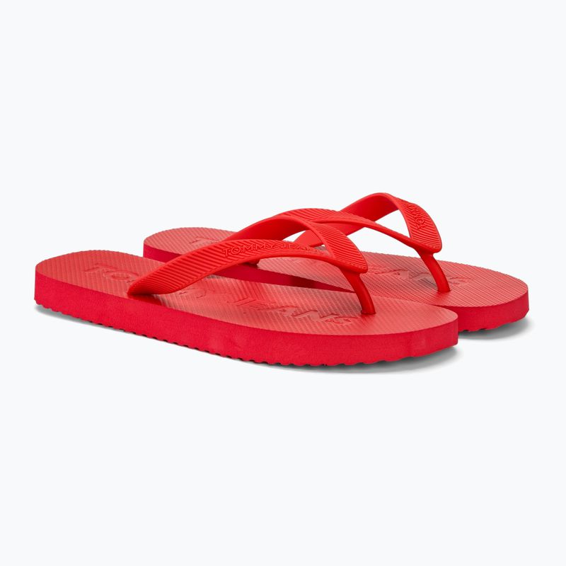 Férfi Tommy Jeans Beach Flip Flop mély bíborvörös 4