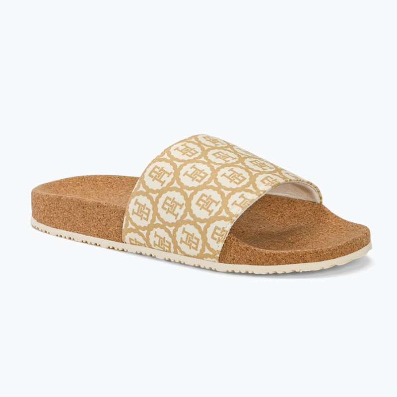 Női papucs Tommy Hilfiger Emblem Cork Slide calico