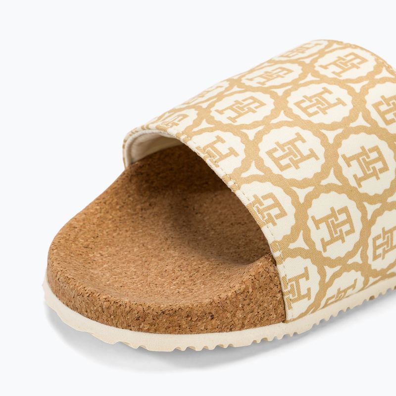 Női papucs Tommy Hilfiger Emblem Cork Slide calico 7