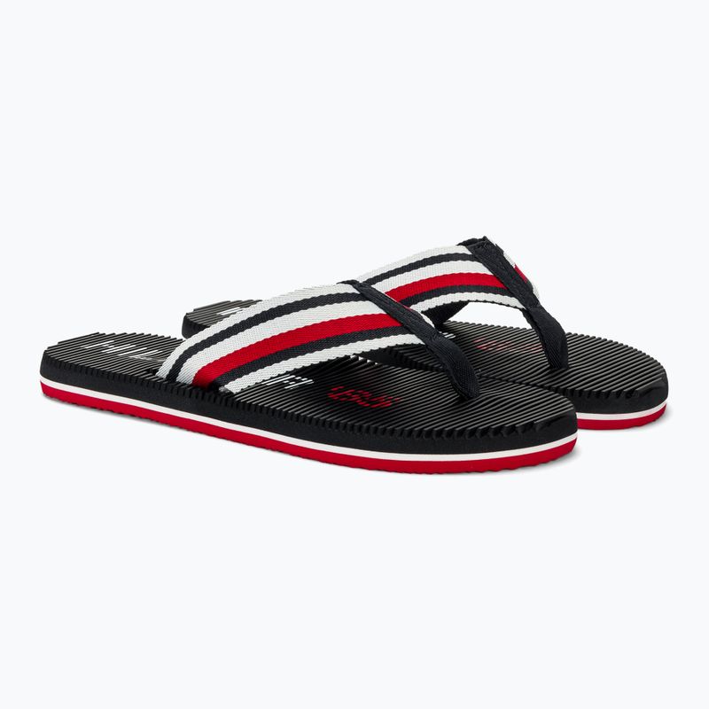 Férfi Tommy Hilfiger Massage Footbed Oly Beach Sandal sivatagi égbolt flip flopok 4