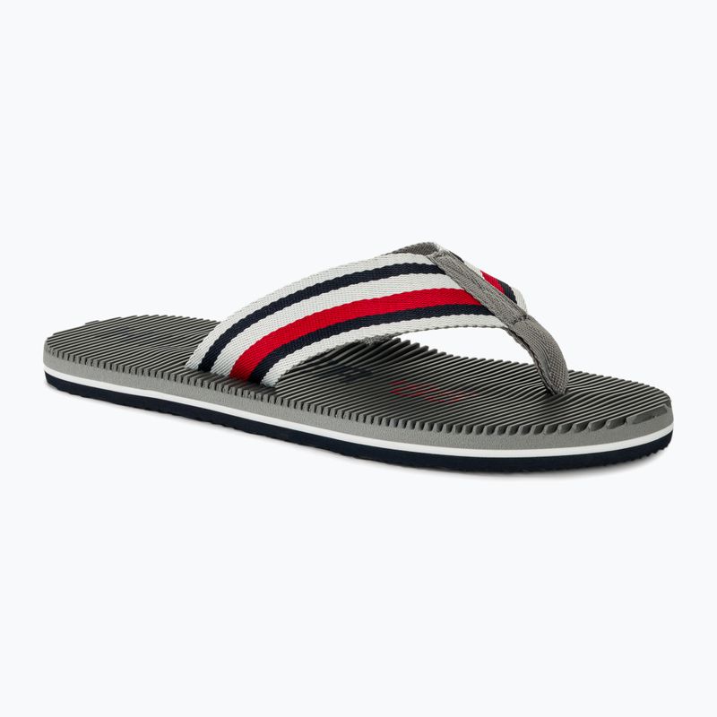Férfi Tommy Hilfiger Massage Footbed Oly Beach Sandal antik ezüst flip flopok
