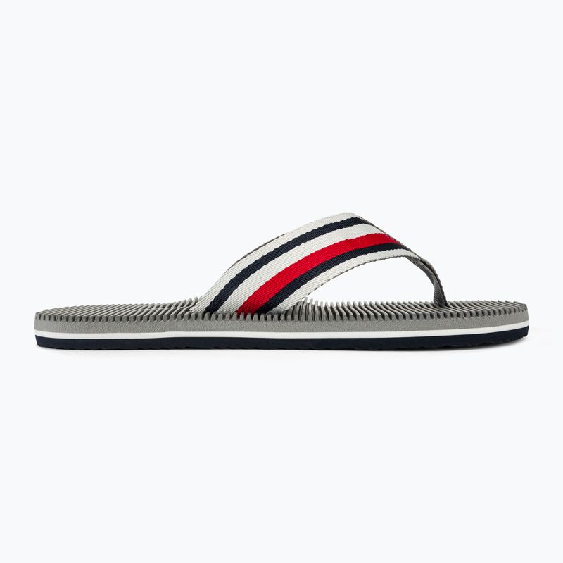 Férfi Tommy Hilfiger Massage Footbed Oly Beach Sandal antik ezüst flip flopok 2