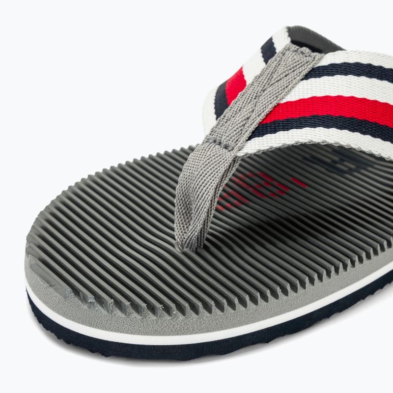 Férfi Tommy Hilfiger Massage Footbed Oly Beach Sandal antik ezüst flip flopok 7