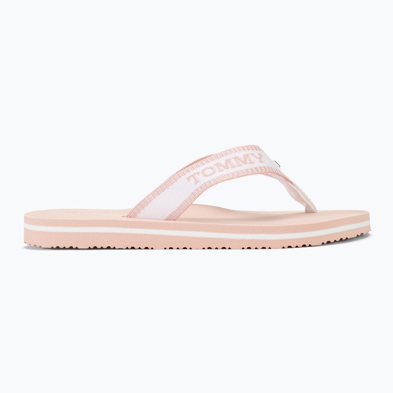 Tommy Hilfiger női Webbing Pool Slide 0LA ecru/whimsical pink flip-flopok 2
