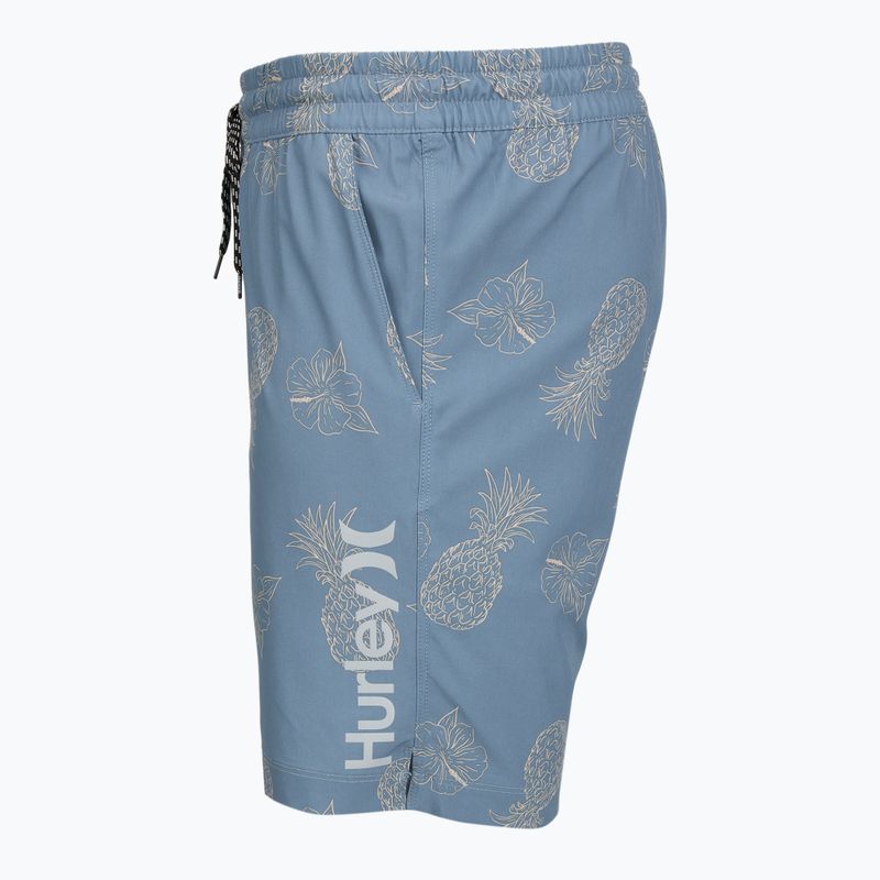Férfi fürdőnadrág Hurley Pineapple Volley Swim Short Blue/Brown 3
