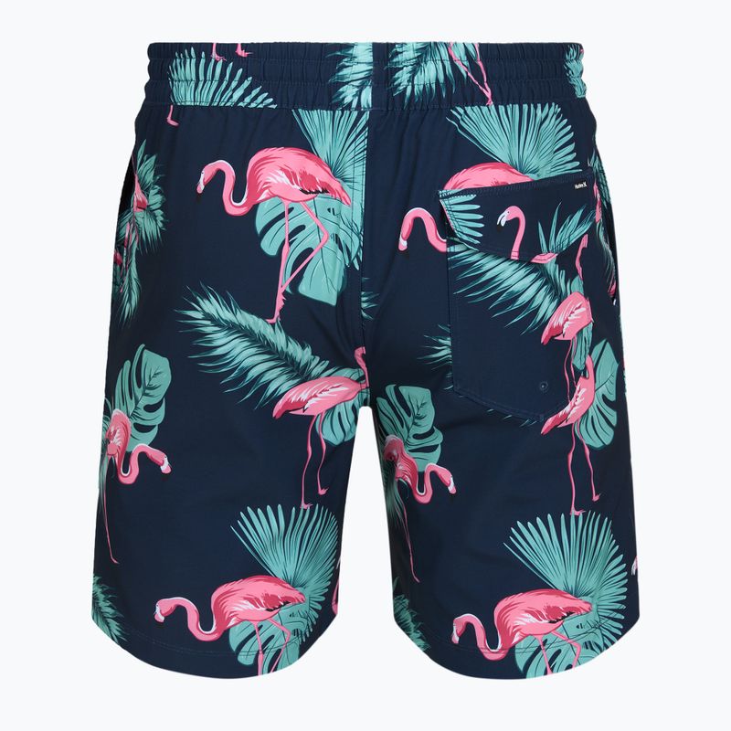 Férfi fürdőnadrág Hurley Flamingo Volley Swim Hort Navy 2