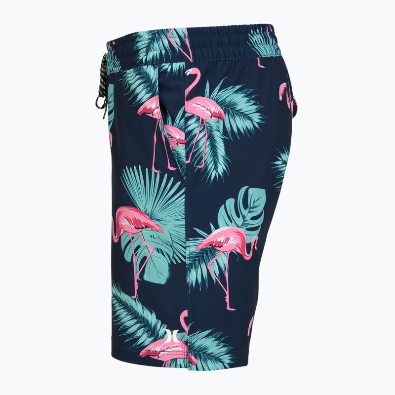 Férfi fürdőnadrág Hurley Flamingo Volley Swim Hort Navy 3