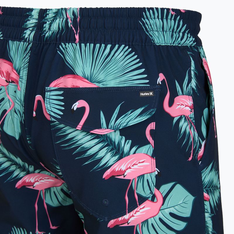 Férfi fürdőnadrág Hurley Flamingo Volley Swim Hort Navy 4