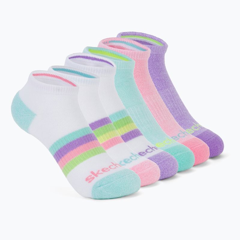 Gyerek zokni SKECHERS Heel/Toe Terry Low Cut 6 pár white/light pink