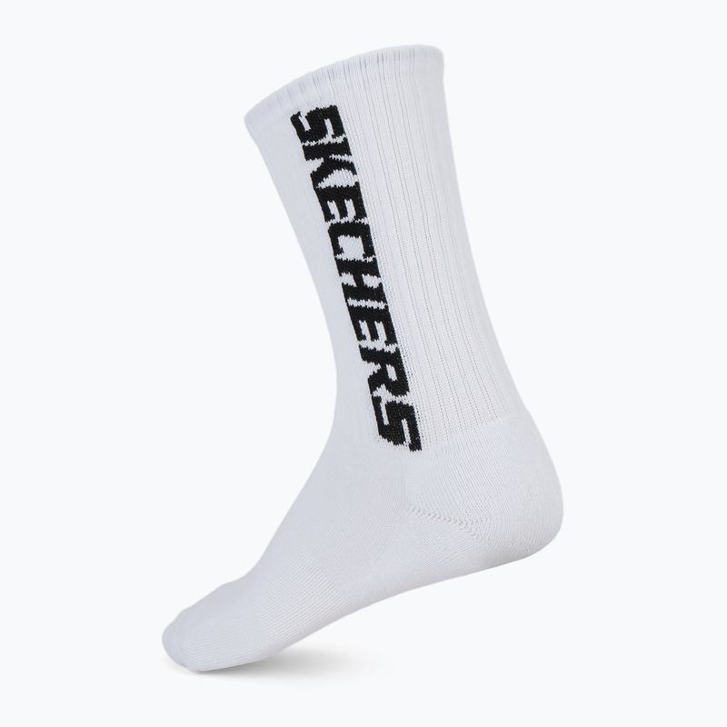 Férfi zokni SKECHERS 1/2 Terry Crew 3 pár white/black 3