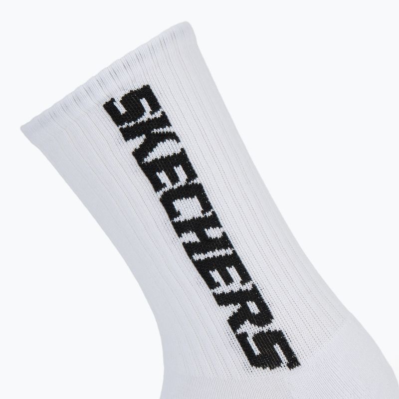 Férfi zokni SKECHERS 1/2 Terry Crew 3 pár white/black 4