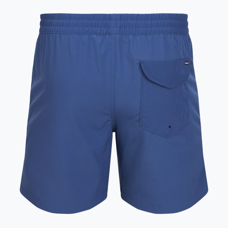 Férfi fürdőnadrág Hurley Solid Volley Swim Short Blue/Brown 2
