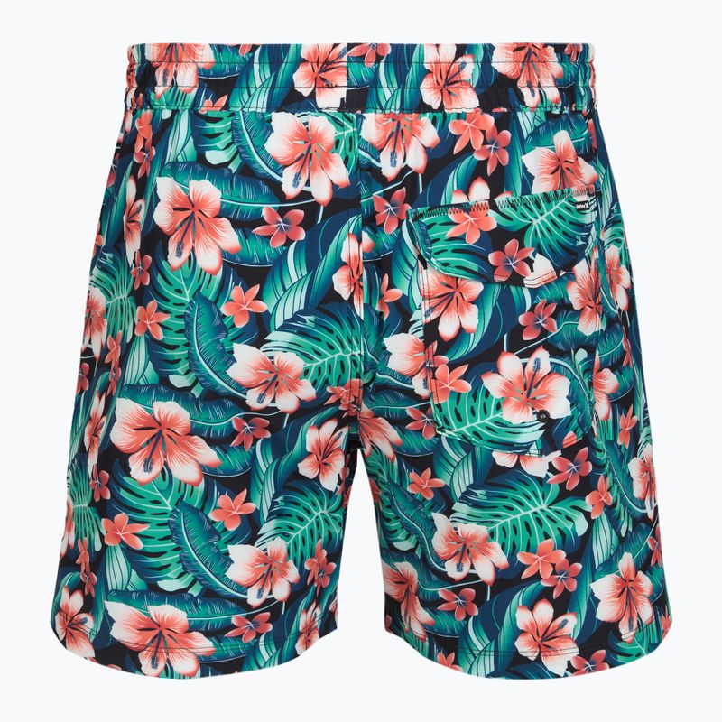 Férfi fürdőnadrág Hurley Cabana Floral Volley Swim Short Black 2