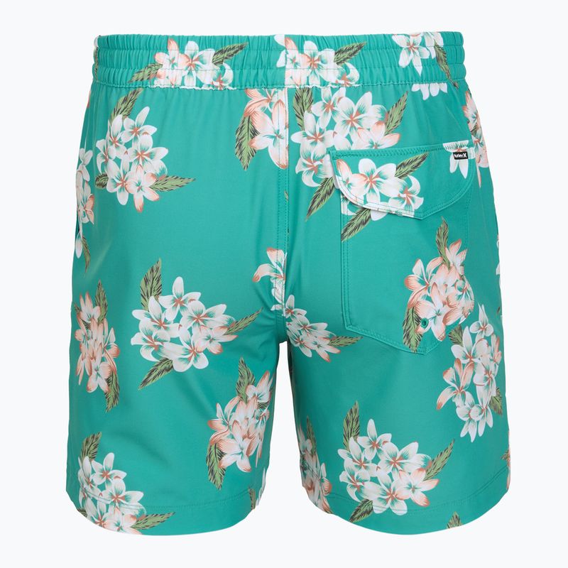 Férfi fürdőnadrág Hurley Malaga Volley Swim Short Teal Tint 2