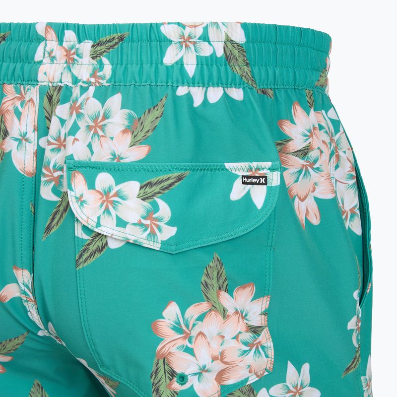 Férfi fürdőnadrág Hurley Malaga Volley Swim Short Teal Tint 4