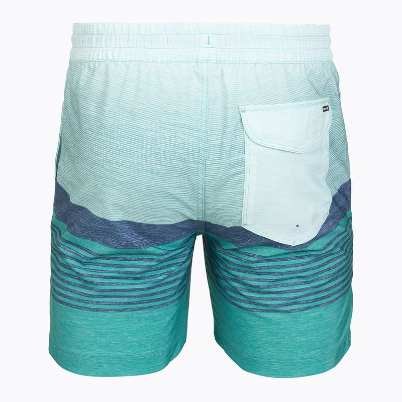 Férfi fürdőnadrág Hurley Epic Ombre Volley Swim Short Teal Tint 2