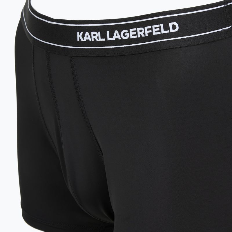 Férfi boxeralsók KARL LAGERFELD Stripe Logo Micro Trunk 3 pár black 4