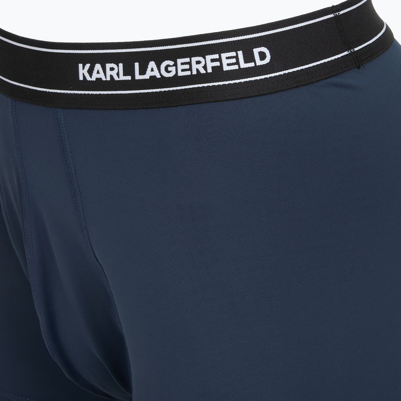 Férfi boxeralsó KARL LAGERFELD Stripe Logo Micro Trunk 3 pár mood indigo 4