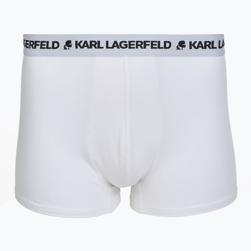 Férfi boxeralsók KARL LAGERFELD Logo Trunk 3 pár white 2