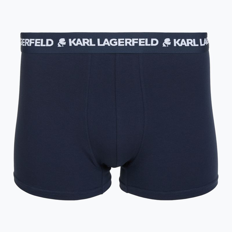 Férfi boxeralsó KARL LAGERFELD Logo Trunk 3 pár black/white/navy 3