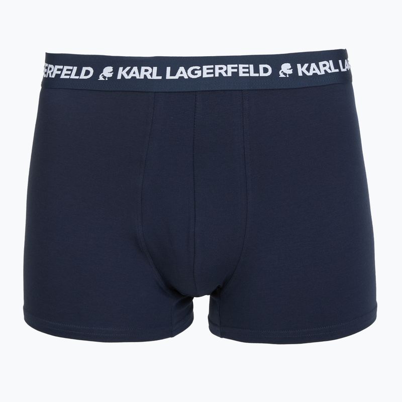 Férfi boxeralsó KARL LAGERFELD Logo Trunk 3 pár navy 2
